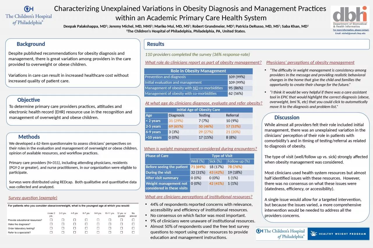 PPT-“The difficulty in weight management is consistency among providers in the message