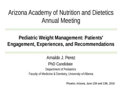 Arizona Academy of Nutrition and Dietetics Annual Meeting