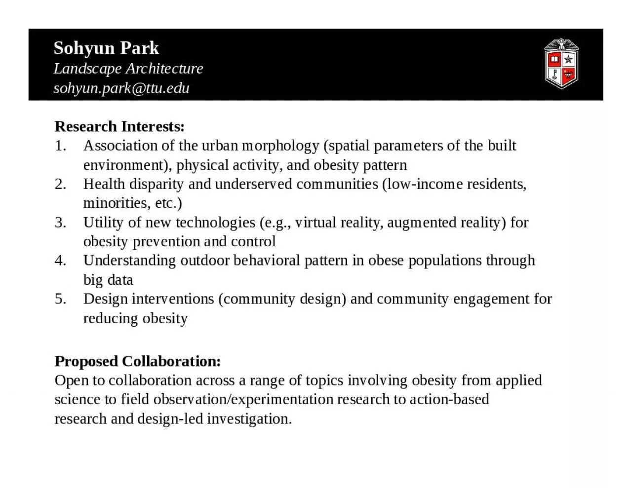 PPT-Sohyun Park Landscape Architecture