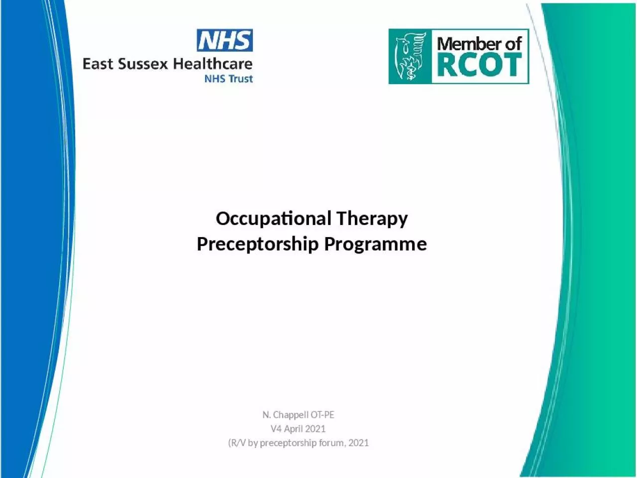 PPT-Occupational Therapy Preceptorship Programme