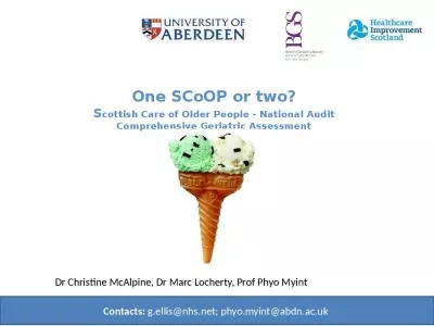 One  SCoOP  or two? S cottish Care of Older People - National Audit