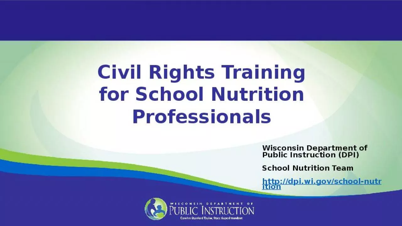 PPT-Civil Rights Training for School Nutrition Professionals