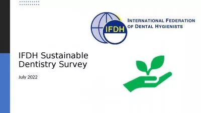 IFDH Sustainable Dentistry Survey