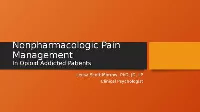 Nonpharmacologic Pain Management