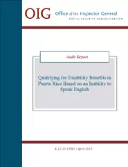 Audit ReportApril 2015Qualifying for Disability Benefits in Puerto Ric