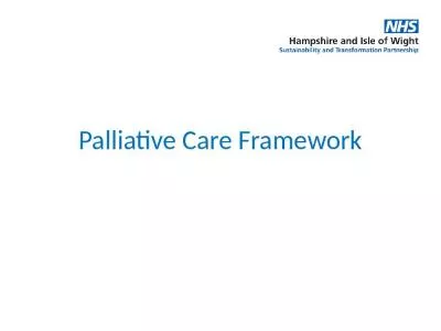 Palliative Care Framework