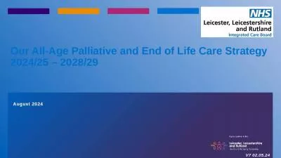 Our All-Age Palliative and End of Life Care Strategy