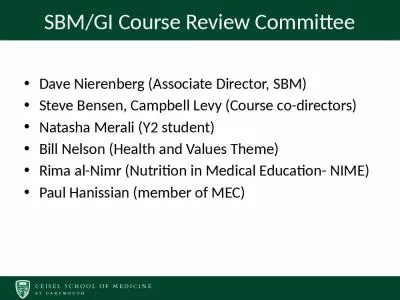 SBM/GI  Course Review Committee