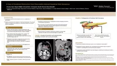 INTRODUCTION Spontaneous duodenal wall hematomas can be a complication of pancreatitis