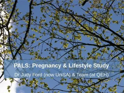 PALS: Pregnancy & Lifestyle Study