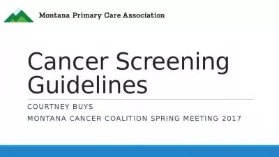 Cancer Screening Guidelines