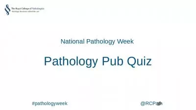 National Pathology Week