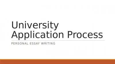 University Application Process