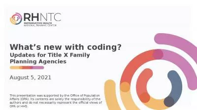 What’s new with coding?