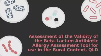 Assessment of the Validity of the Beta-Lactam Antibiotic Allergy Assessment Tool for use in the R