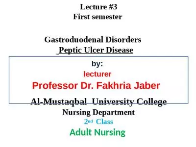 Gastroduodenal  Disorders