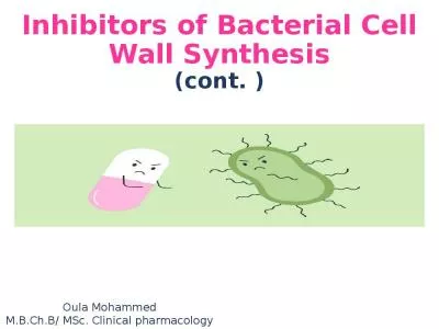 Inhibitors of Bacterial Cell Wall Synthesis