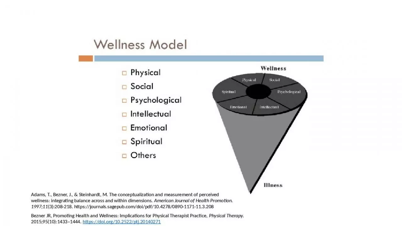 PPT-Bezner JR, Promoting Health and Wellness: Implications for Physical Therapist Practice, 