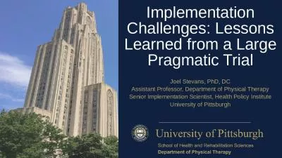 Implementation Challenges: Lessons Learned from a Large Pragmatic Trial