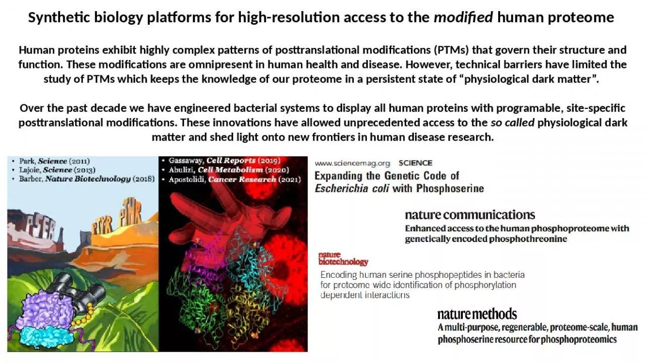 PPT-Synthetic biology platforms for high-resolution access to the