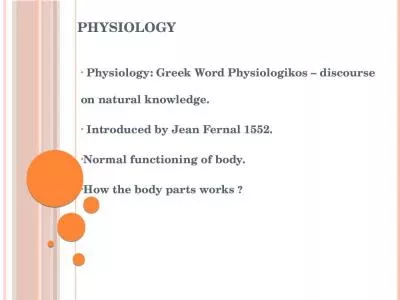 physiology  Physiology: Greek Word