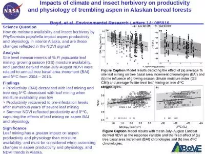 Impacts of climate and insect herbivory on productivity and physiology of trembling aspen in