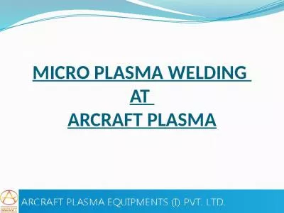 MICRO PLASMA WELDING  AT