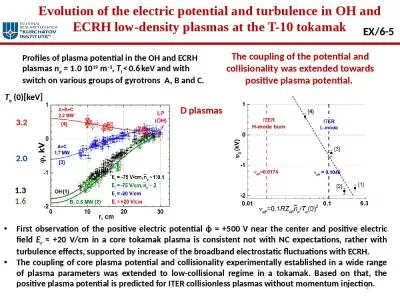 Evolution of the electric potential and turbulence in OH and ECRH low-density plasmas