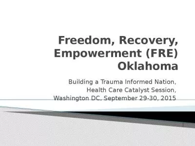 Freedom, Recovery, Empowerment (FRE) Oklahoma