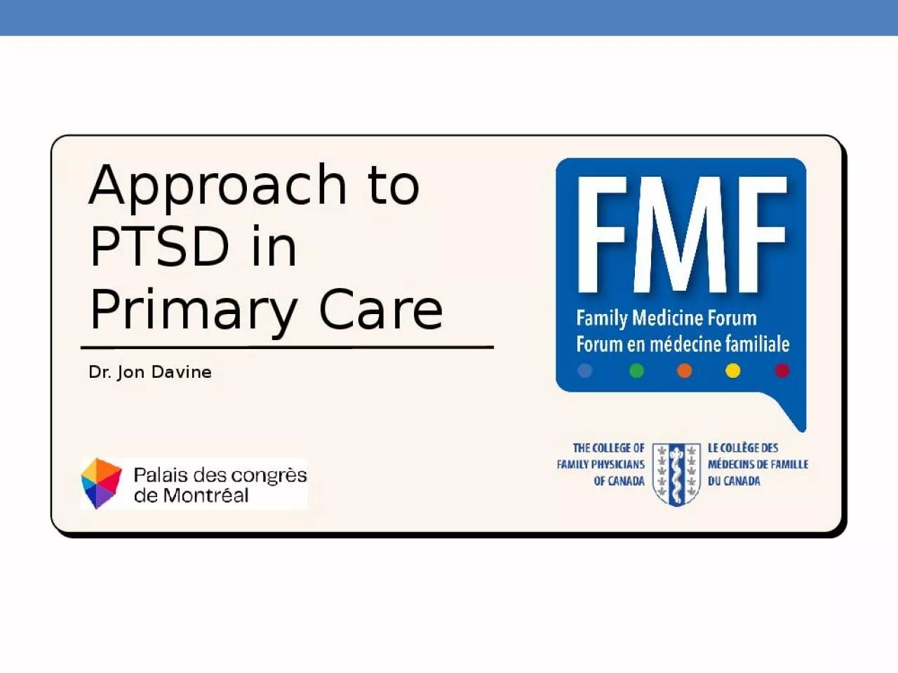 PPT-Title Slide Approach to PTSD in Primary Care