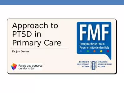 Title Slide Approach to PTSD in Primary Care