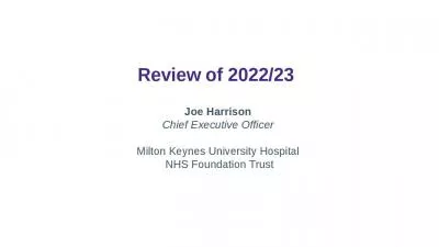 Review of 2022/23 Joe Harrison