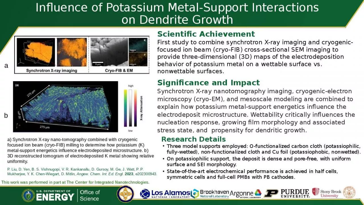 PPT-Influence of Potassium Metal-Support Interactions on Dendrite Growth