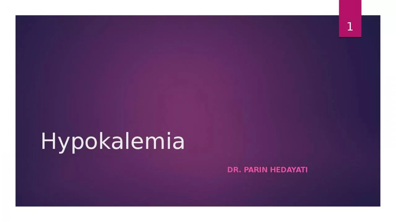 PPT-Hypokalemia