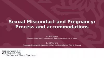 Sexual Misconduct and Pregnancy: Process and accommodations