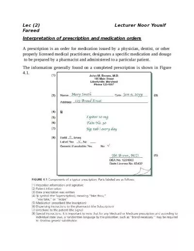 Lec (2)	Lecturer  Noor  Yousif