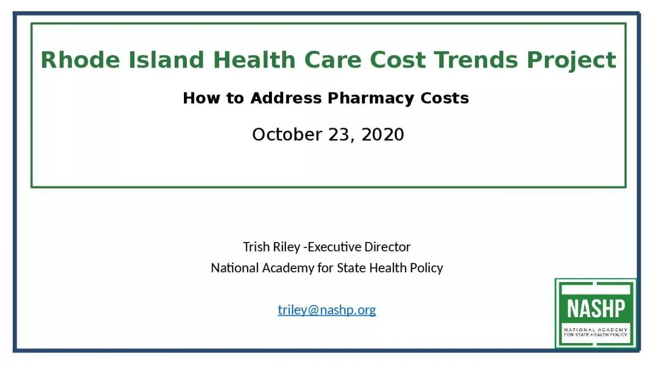 PPT-Rhode Island Health Care Cost Trends Project