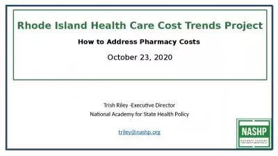 Rhode Island Health Care Cost Trends Project