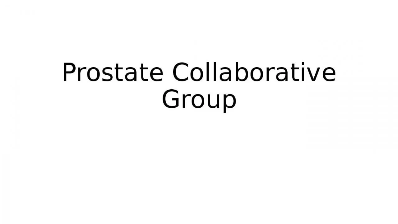 PPT-Prostate Collaborative Group