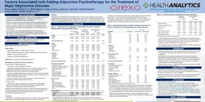 Adjunctive psychotherapy is most strongly associated with being under the care of a psychiatrist,