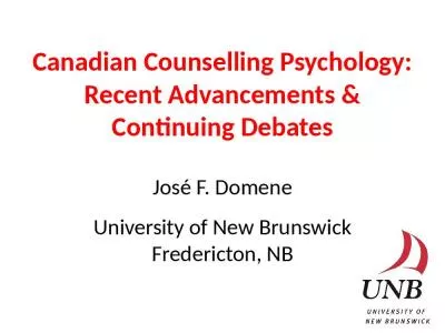 Canadian  Counselling  Psychology: Recent Advancements & Continuing Debates