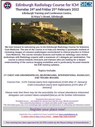 Edinburgh Radiology Course for ICM