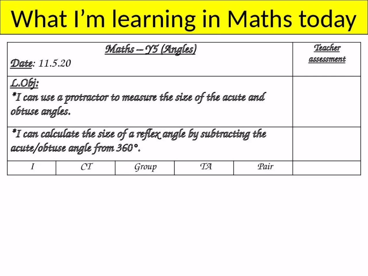 PPT-What I’m learning in Maths today