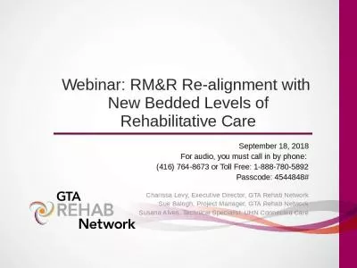 Webinar: RM&R Re-alignment with