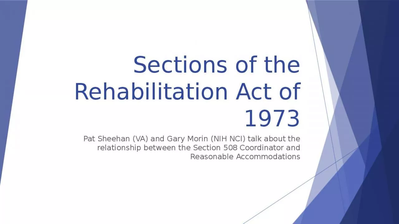 PPT-Pat Sheehan (VA) and Gary Morin (NIH NCI) talk about the relationship between the Section