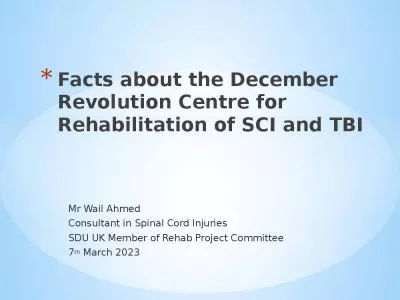 Mr Wail Ahmed  Consultant in Spinal Cord Injuries