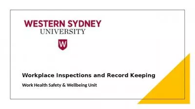 Workplace Inspections and Record Keeping