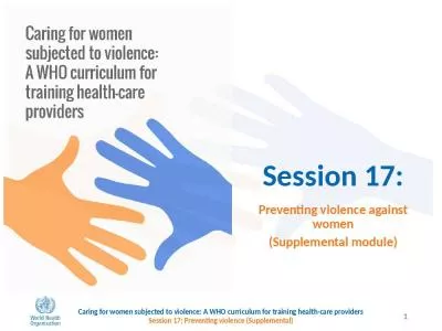 Session 17: Preventing violence against women