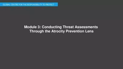 Module 3: Conducting Threat Assessments