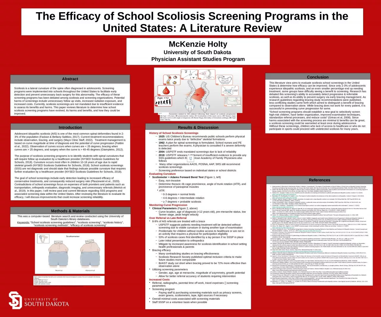 PPT-The Efficacy of School Scoliosis Screening Programs in the United States: A Literature